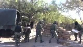 RAW VIDEO: Mexican Soldiers Seize Marijuana in Miguel Aleman