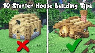 10 Tips & Tricks for Building the BEST Minecraft Starter House!