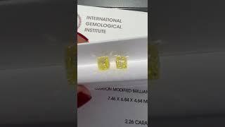 Vivid yellow fancy lab grown diamonds can make earrings #hpht #cvddiamond #labdiamond #earings