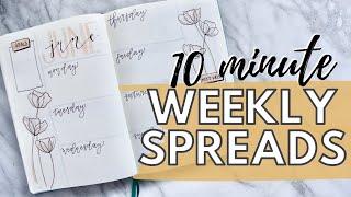 5 DIFFERENT WEEKLY BULLET JOURNAL IDEAS: How to Set-up Quick and Easy Weekly Spreads| CREATEWITHCAIT