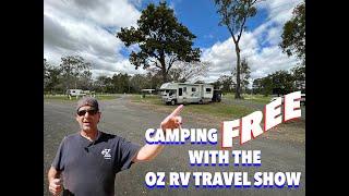 FREE CAMPING WITH THE OZ RV TRAVEL SHOW @ Gin Gin Rest Area in Queensland