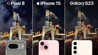 Google Pixel 8 VS iPhone 15 VS Galaxy S23 Camera Test Comparison