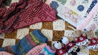 Stitched by Mrs D episode 54 - Knitting & crochet, socks, Battenburg blanket & my Shih Tzu puppy