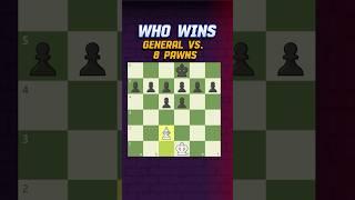 WHO WINS? General vs. 8 Pawns #chess #schach #minichess