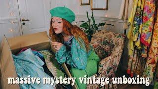 Amazing massive mystery vintage unboxing & try on