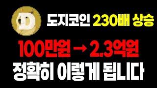 [도지코인 전망] 도지코인 230배 상승 정확히 이렇게 됩니다 트럼프 암호화폐 정책 수혜 코인으로 아파트 장만한다 #도지코인 #일론머스크 #밈코인 #비트코인