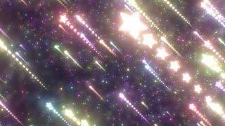 Pointed Star Shaped Comets Shooting By In Outer Space Fantasy Concept 4K Video Effects HD Background