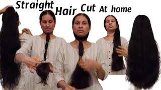 How to do self straight hair cut at home/self hair cut Vedio’s