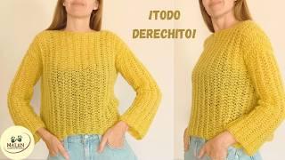 Sweater Cielo crochet ¡4 RECTÁNGULOS! Todos los talles: niños, adultos #crochet #crochettutorial