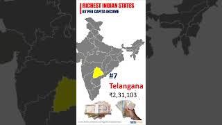 Richest Indian States by Per Capita Income I FactsRank I #shorts