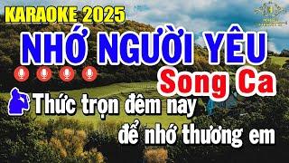 Nhớ Người Yêu Karaoke Song Ca Nhạc Sống Dễ Hát | Trọng Hiếu