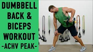 Dumbbell Back and Biceps Workout - Pull Workout @ACHVPEAK