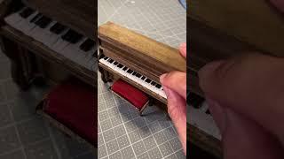 Miniature piano made from scratch…diorama decor • #shorts