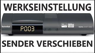 Techni Sat Digipal T2 HD Receiver Programme verschieben/einstellen, Werkseinstellung,software update