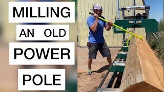 Milling an old power pole