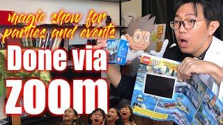 Interactive online magic show for children via zoom // Virtual Magician: Mr Bottle