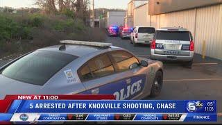 KPD: 5 arrested after Knoxville shooting, pursuit