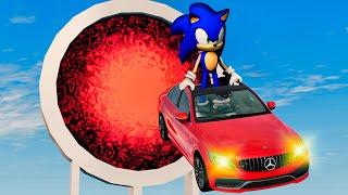 Sonic Driver VS Portal Trap To Another Universe | BeamNG Drive | BimTestCrash