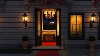 Cozy Hollywood Party Ambience with Rain, Distant Guest Chatter & Jazz Music