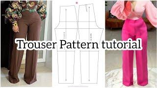 How to CUT and SEW a STRAIGHT PALLAZO pant TROUSER (DETAILED) /  || Beginners friendly