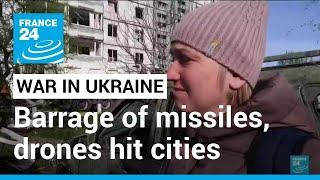 Russian air strikes in Ukraine: Barrage of missiles and drones hit cities across country