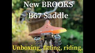 Fitting  a New Brooks B67 saddle in Honey leather. Unboxing .Long term test.