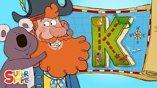 Alphabet Cartoon - The ABC Pirates have a Kickin' Adventure on "K" Island