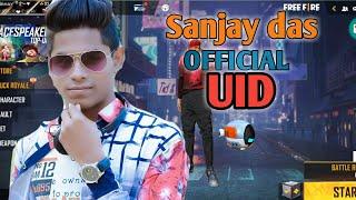 Sanjay Das official free fire id number || Sanjay Das free fire uid