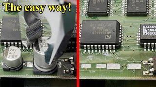 Remove Replace SMD capacitors - How to desolder the safe easy way!