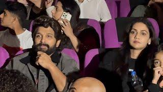 Allu Arjun, Sneha Reddy Grand Entry at Sandhya Theatre | Allu Arjun Watching Pushpa 2 in Theatre