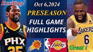 Phoenix Suns vs Los Angeles Lakers FULL GAME |Oct 6,2024 | NBA TODAY | NBA HIGHLIGHTS| NBA Preseason