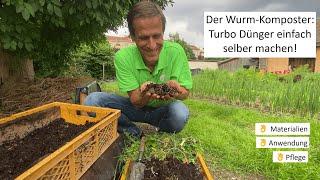 Der Wurm-Komposter 🪱 TURBO-Dünger einfach selber herstellen!