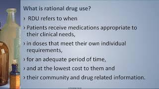 RATIONAL USE OF DRUGS