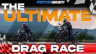 Bajaj Pulsar N160 vs TVS Apache RTR 160 4V - Drag Race | MotorBeam