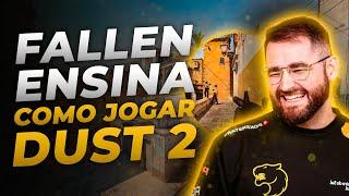 FALLEN ENSINA A JOGAR DUST 2 NO CS2 | DICAS DE SMOKES, POSICIONAMENTOS ETC