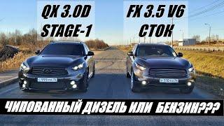 КРУТЯЩИЙ ДИЗЕЛЬНОГО МОТОРА НА ЧИПЕ или МОЩНОСТЬ ОТ БЕНЗИНОВОГО??? Infiniti QX 3.0D vs Infiniti FX 35