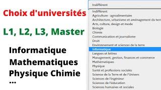 comment faire les choix ? Campus France : Les choix d'universités : Licence, Master. El Ibra