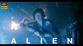 Alien (1979) Escape Scene Movie Clip Upscale 4k UHD HDR - Dolby Vision