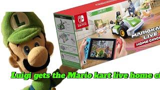 Luigi gets the Mario kart home circuit