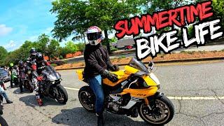 Summer Time Bike Life | We Outside | Motorcycle | Bmw M1000RR,  GSX-R1000R,  zx10r, R1, Hayabusa