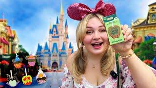 Magic Kingdom Candy Apple Mystery Pin Unboxing | Pin Trading, Custom Popcorn and Main Street Haircut