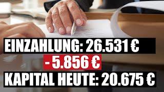 HDI Rentenvertrag: nach knapp 11 Jahren -5,53% p.a. (Kundenfall)