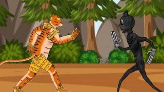 Chindgaku vs cartoon cat | QoQo Animation recreate | @KO-MATION