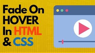 Image fade on Hover | Hover Effect in Html, Css | Image Hover | Web design Tutorial