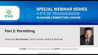 Special Transmission Webinar Series - Part 2: Permitting