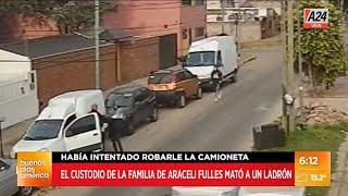 Así el custodio de la familia Araceli Fulles mató a un ladrón