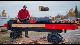 Amazing Automatic Homemade Firewood Processing Machines, Giant Wood Splitting Machines Working