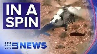 Video captures dizzying helicopter rescue of injured hiker | Nine News Australia