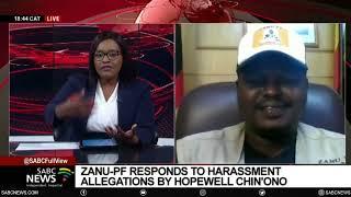 ZANU PF responds to harassment allegations by Hopewell Chin'ono: Tafadzwa Mugwadi