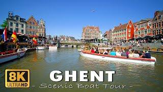 Historic Ghent Scenic Boat Tour Belgium 8K